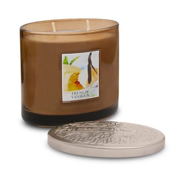Heart and Home Ellipse Twin Wick Candles French Vanilla 230g Scented Candles